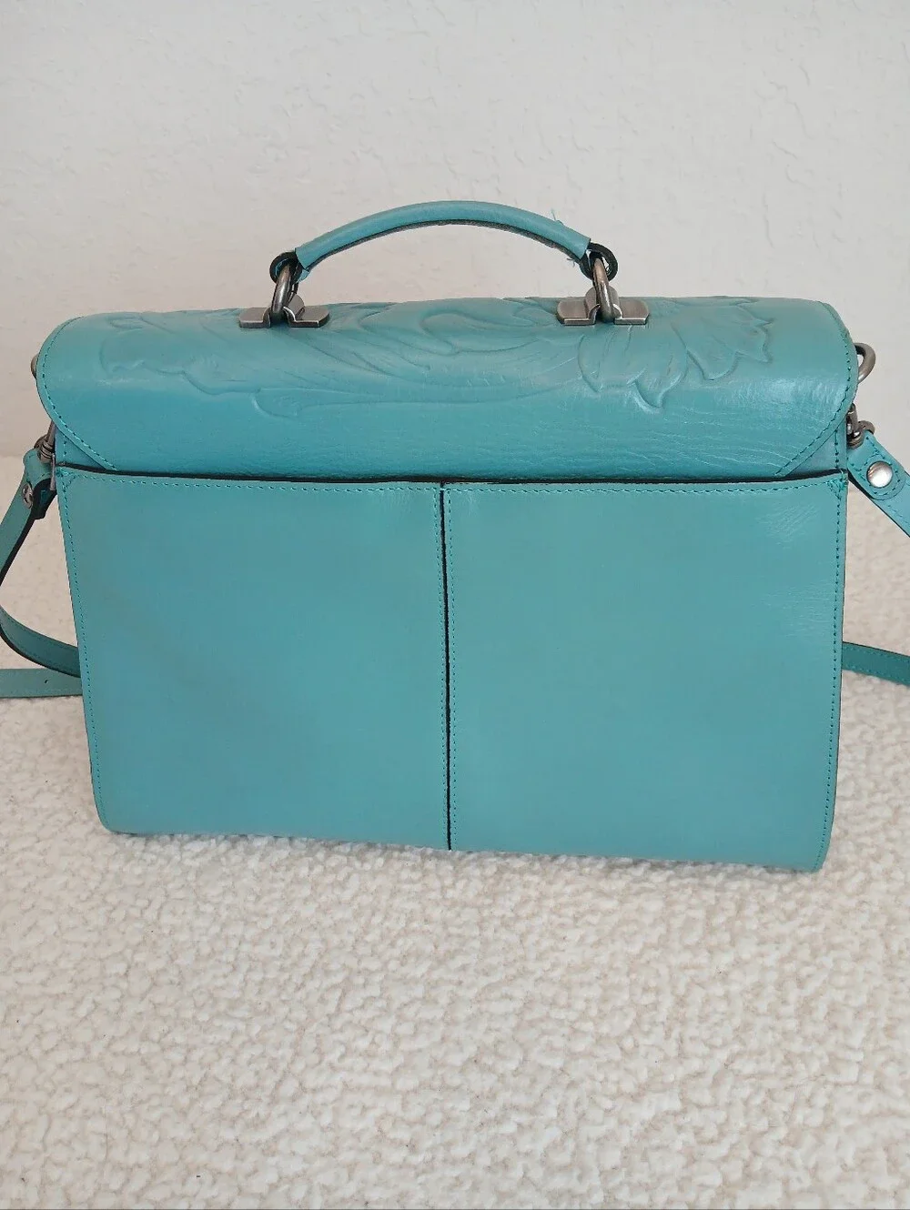 Patricia Nash Brailes Top Handle In Blue Grass